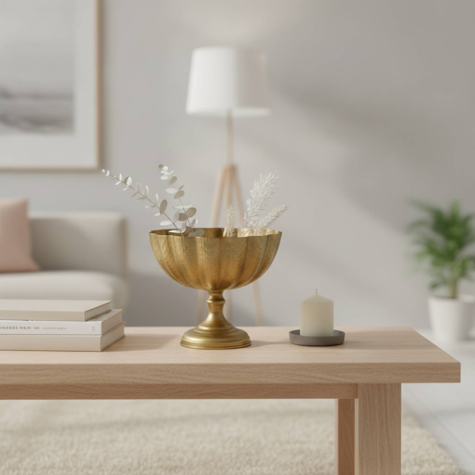 Home Decor Vase - Vase sur piétement, Urne martelée, Pot