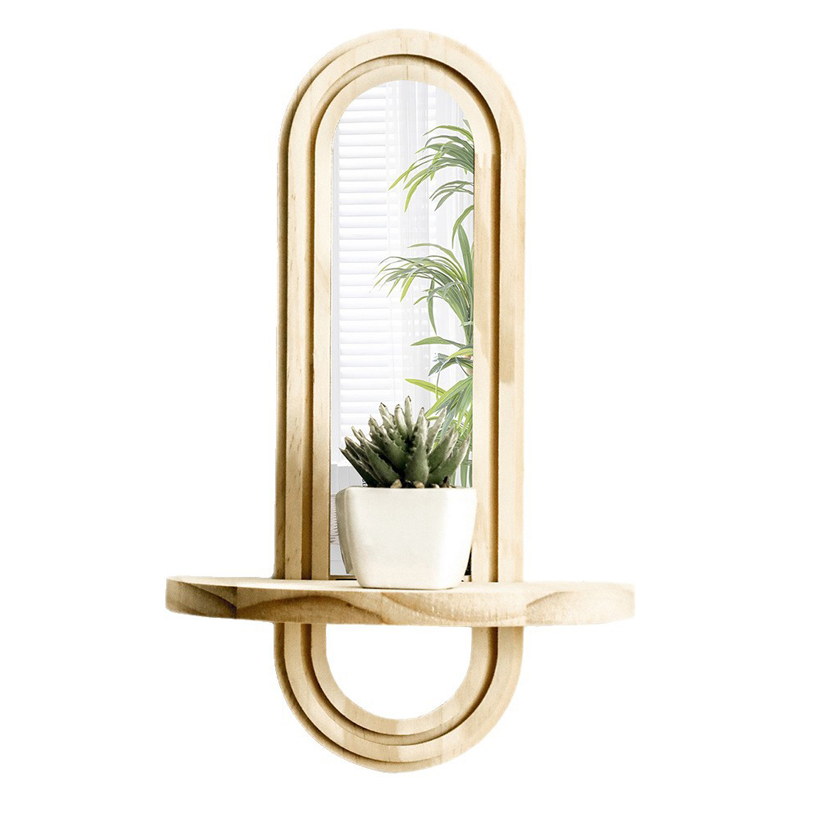 Vanity Home Decor - Étagère murale avec miroir ovale, décoration