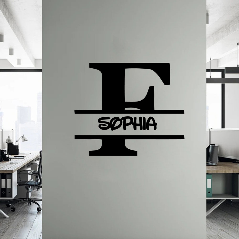 Home Decor Wall Stickers - Autocollants muraux romantiques avec lettre F