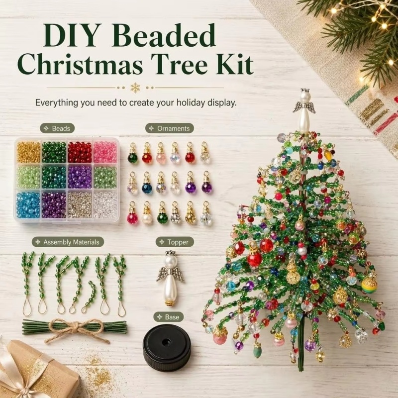 Home Decor Xmas Tree - Kit DIY Arbre de Noël Perlé