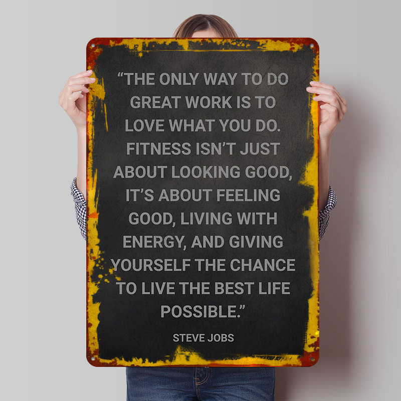 Home Decor Jobs - Affiche Métallique Citation Steve Jobs sur