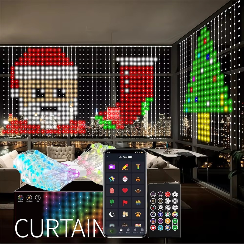 Home Decor App Free - Rideau lumineux intelligent à pixels RGB,