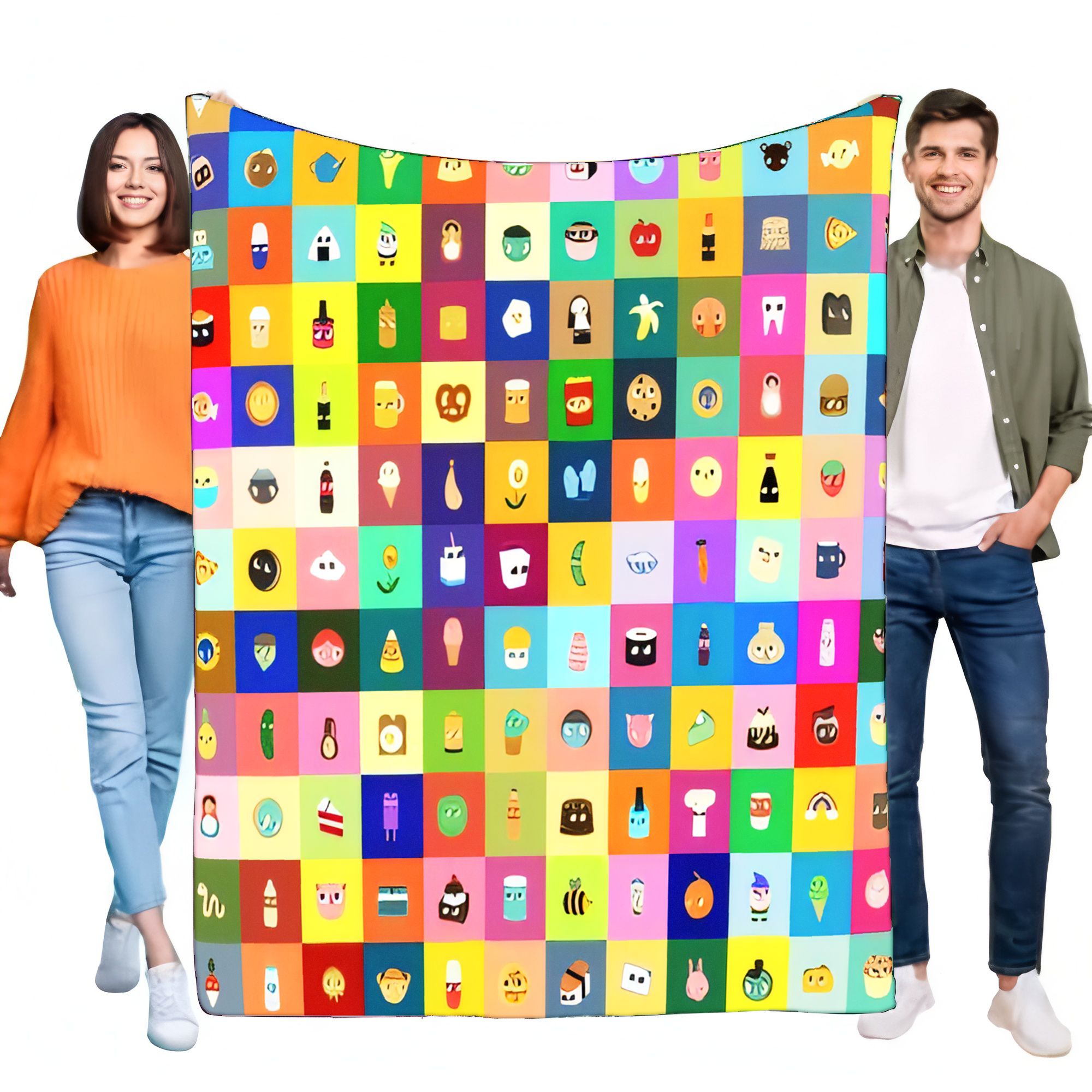 Home Decor Emoji - Couverture vibrante de grille d'icône de
