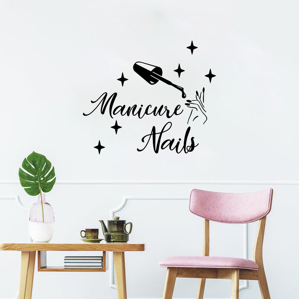 Home Decor Wall Stickers - Autocollant décoratif créatif pour manucure, texte