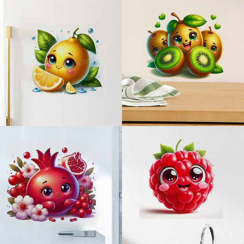 Home Decor Emoji - Autocollants muraux avec émoticônes de fruits
