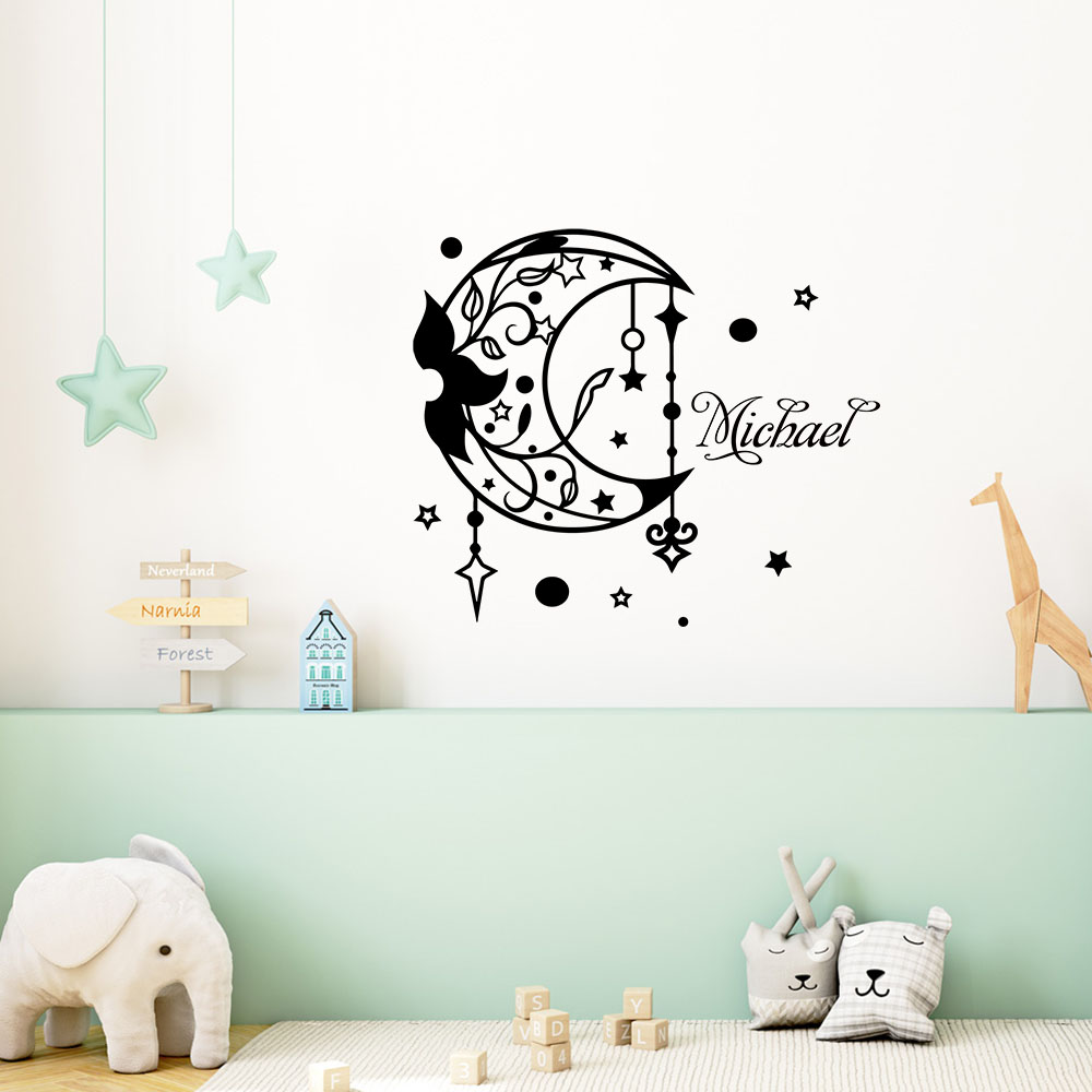 Home Decor Wall Stickers - Autocollant mural personnalisé avec nom, motif
