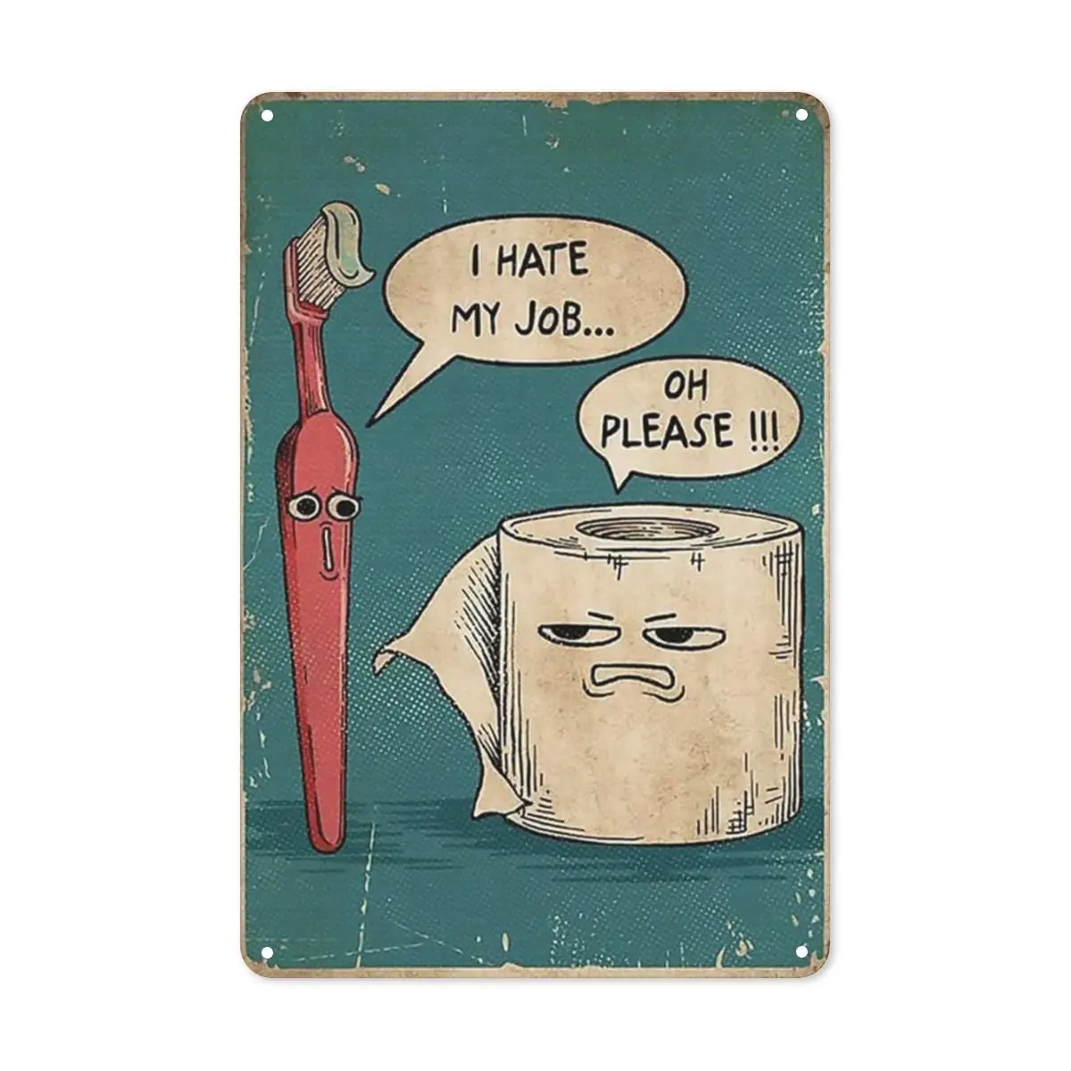 Panneau en métal « J'ai Horreu - Home Decor Jobs avis et prix