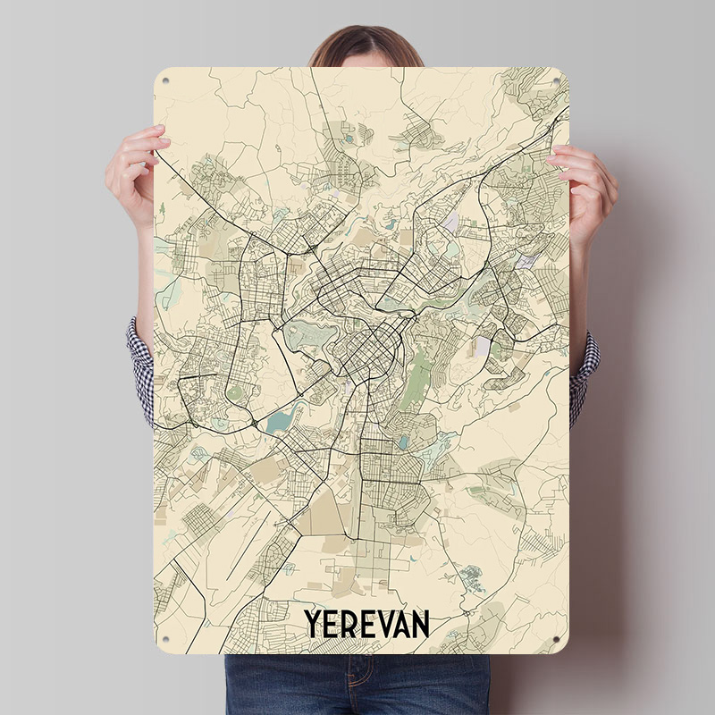 Affiche en tôle Carte de la vi - Home Decor Yerevan avis et prix