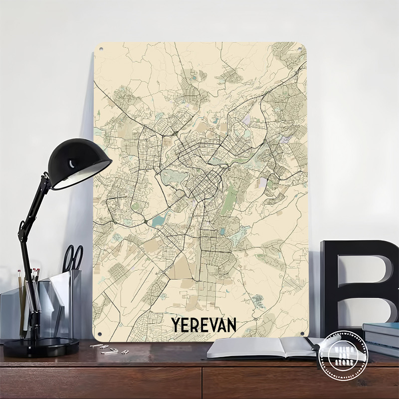 Affiche en tôle Carte de la vi - Home Decor Yerevan avis et prix