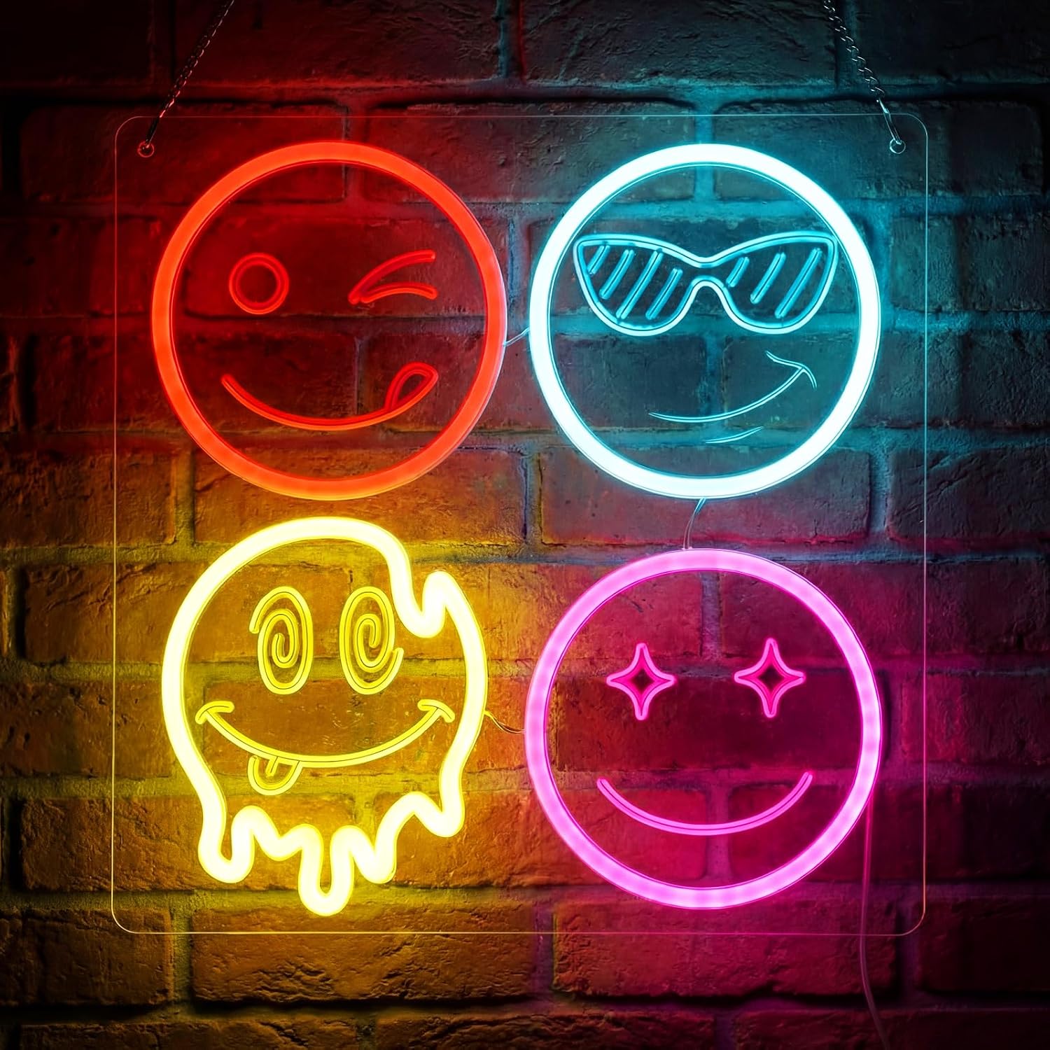 Enseigne néon LED mignonne en  - Home Decor Emoji avis et prix