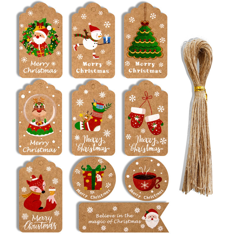 Étiquettes en papier Kraft joy - Home Decor Xmas Tree avis et prix