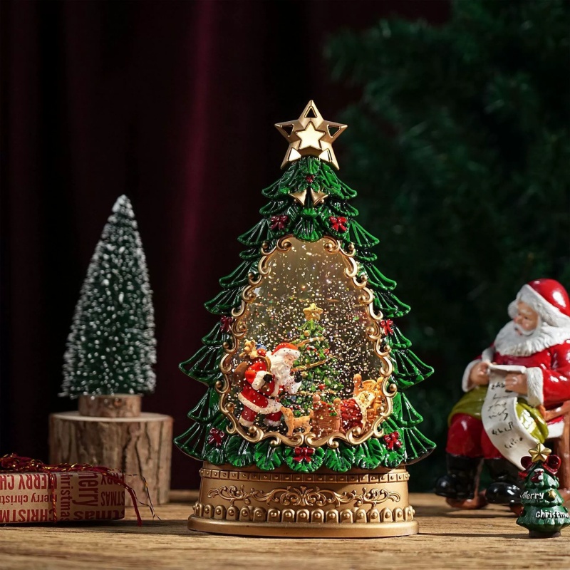 Boîte à musique globe à neige  - Home Decor Xmas Tree avis et prix