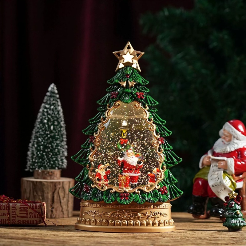 Boîte à musique globe à neige  - Home Decor Xmas Tree avis et prix