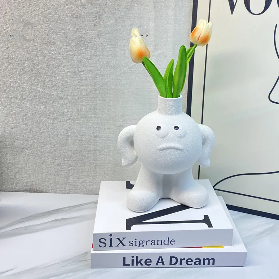 Vase à fleurs en céramique cré - Home Decor Emoji avis et prix