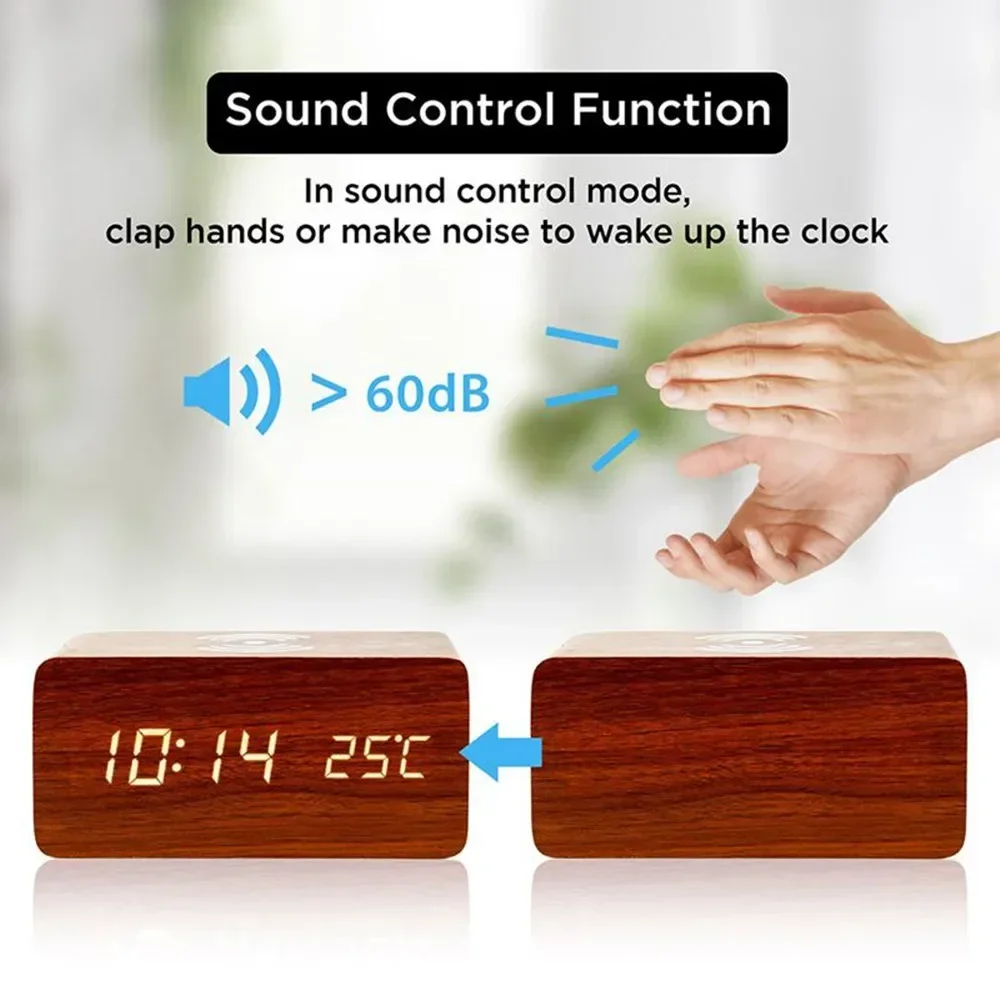 Réveil numérique LED en bois a - Vintage Alarm Clock avis et prix