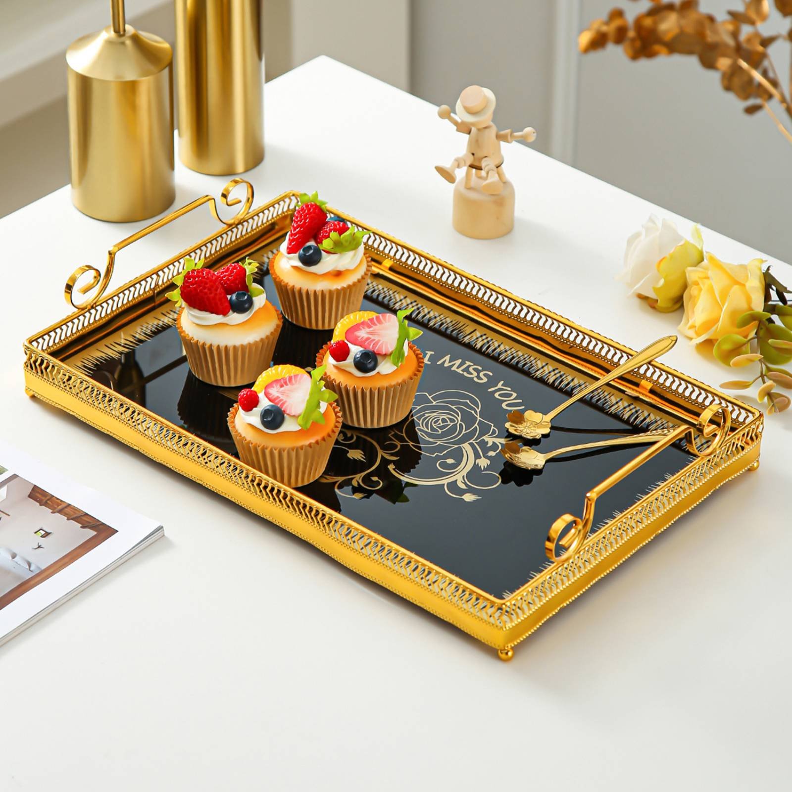 Plateau miroir décoratif, desi - Vanity Home Decor avis et prix