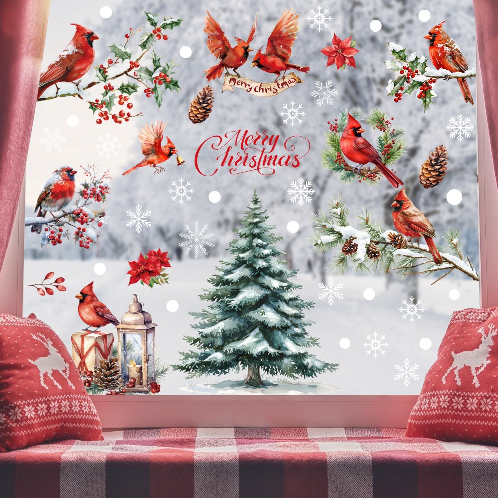 9 autocollants de Noël pour fe - Home Decor Xmas Tree avis et prix