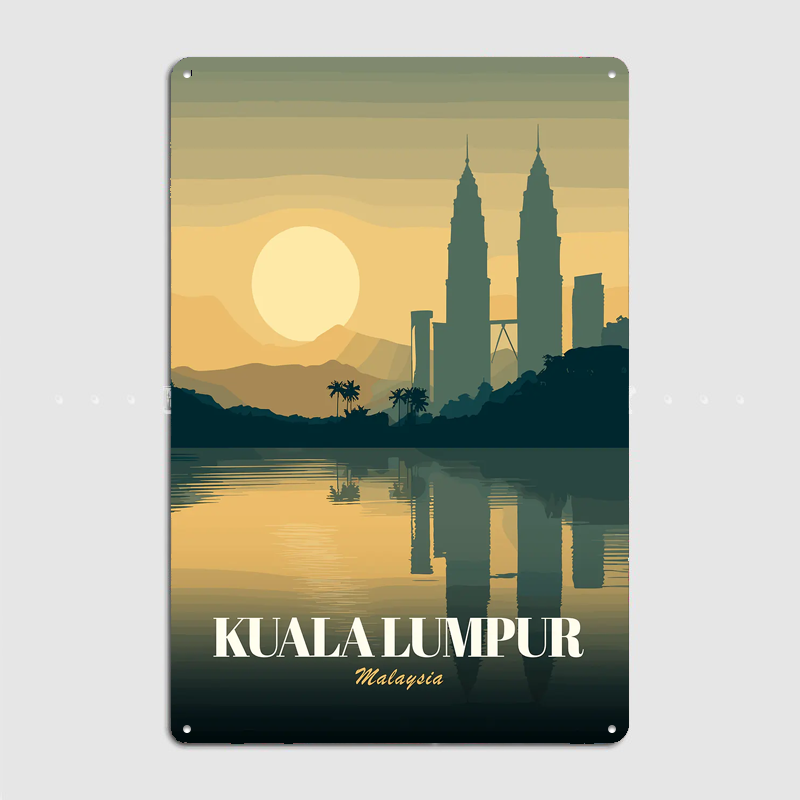 Affiche de voyage Kuala Lumpur - Home Decor Kuala Lumpur avis et prix