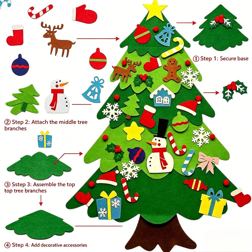 Arbre de Noël en feutre à fair - Home Decor Xmas Tree avis et prix
