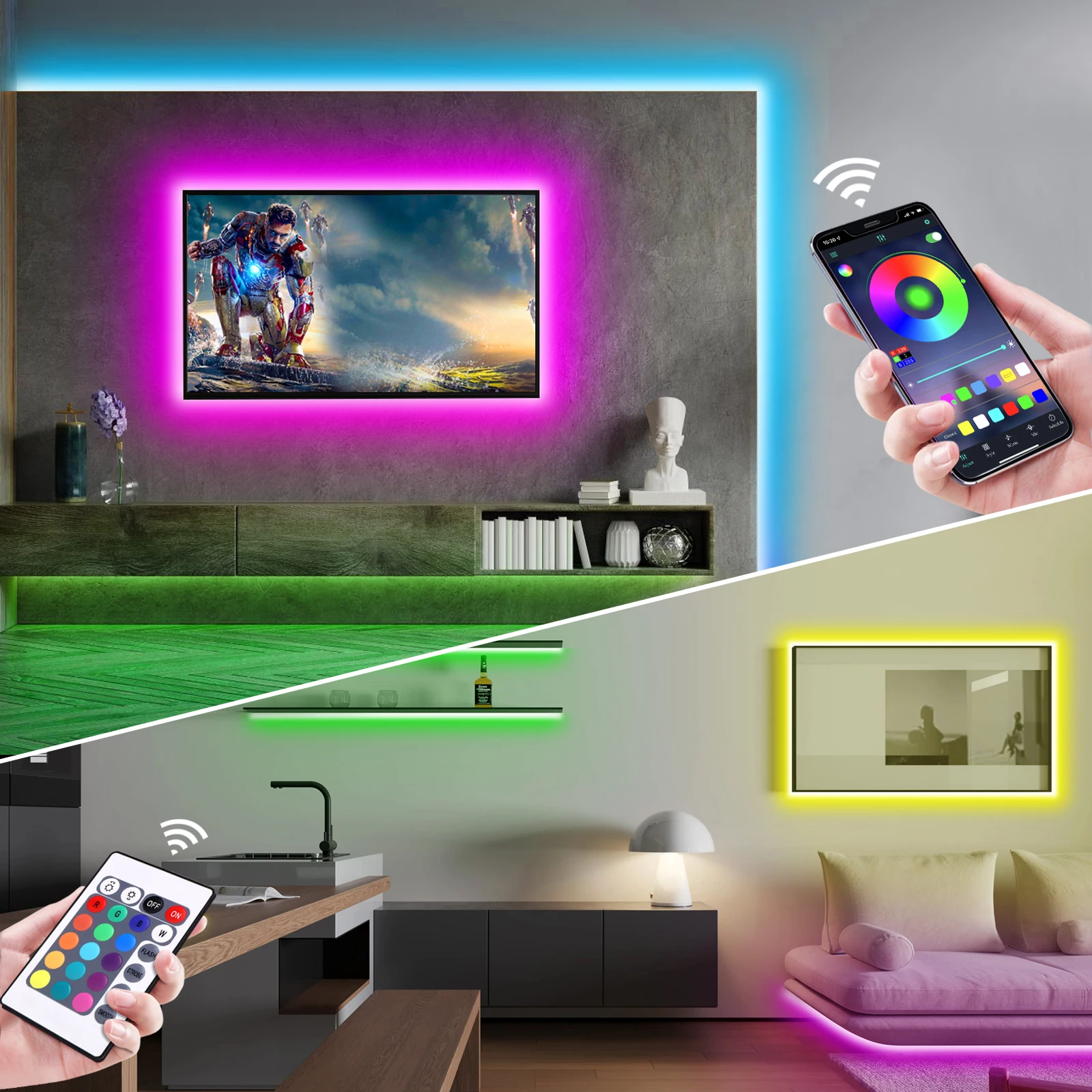 Bande lumineuse LED néon RGB,  - Home Decor App Free avis et prix